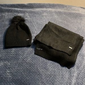 Black Hat and Scarf Bundle